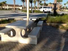 Site furnishings at Andy Romano Park. Ormond Beach, FL