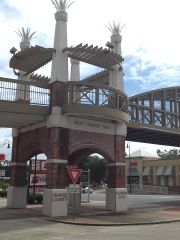 Column caps and bases, columns, decorative caps. Pedestrian Bridge, Apopka, FL