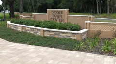 Wall unit with post, panel, wall cap and post caps. Ocoee Town Center, Ocoee, FL