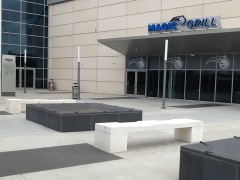 Site furnishings, benches, Amway Arena, Orlando, FL